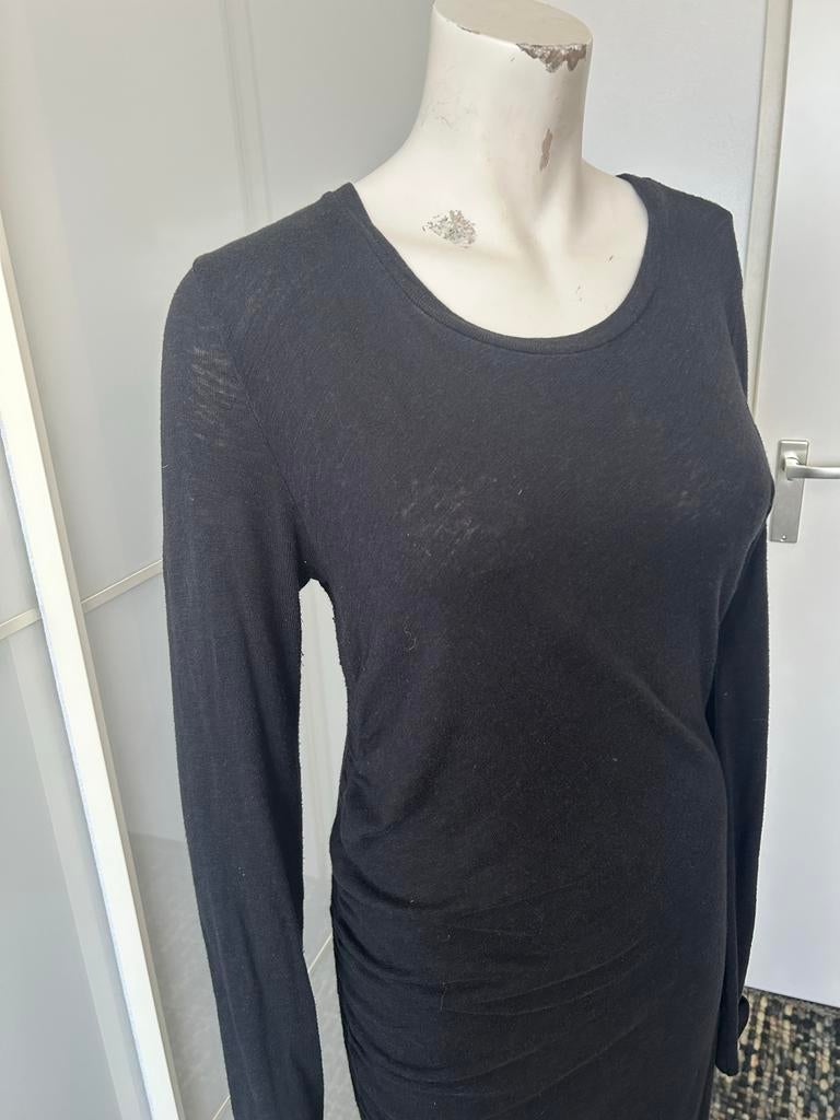 Zwarte Allsaints jurk van katoen viscose, Zwart, Maat 42/44 (L), Ophalen of Verzenden, Zo goed als nieuw