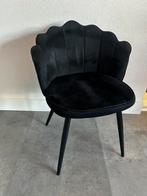 Schelp stoeltje, Zwart, Velvet, Ophalen of Verzenden, Zo goed als nieuw