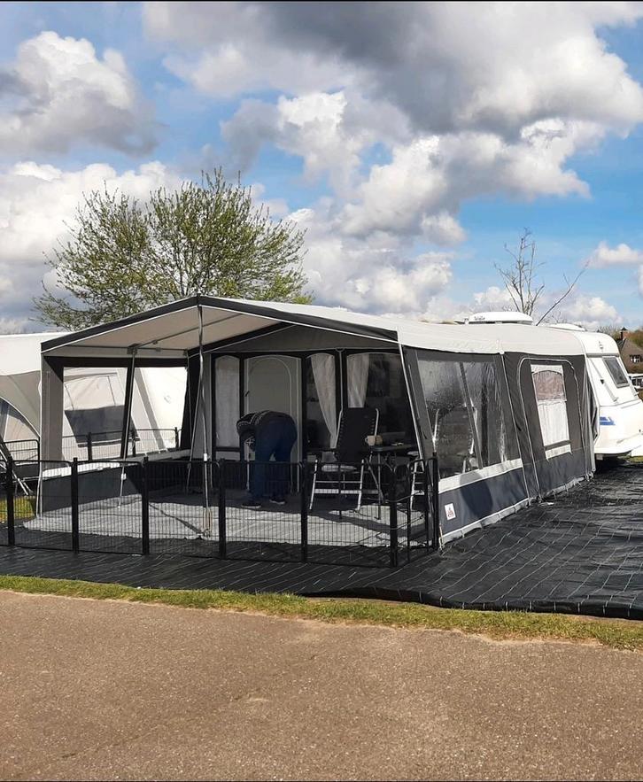 Dorema voortent Colombia met luifel Locarno +aluminium frame, Caravans en Kamperen, Voortenten en Luifels, Zo goed als nieuw, Dorema