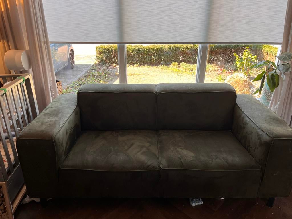 Donkergroene 2,5-zits bank van Label51 - Gebruikt, Huis en Inrichting, Banken | Bankstellen, Ophalen, Gebruikt, Driepersoons, 75 tot 100 cm