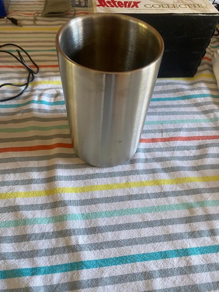 RVS Wijncooler | Dubbelwandig | Houdt alles ijskoud!, Overige typen, Zilver, Ophalen of Verzenden, Zo goed als nieuw