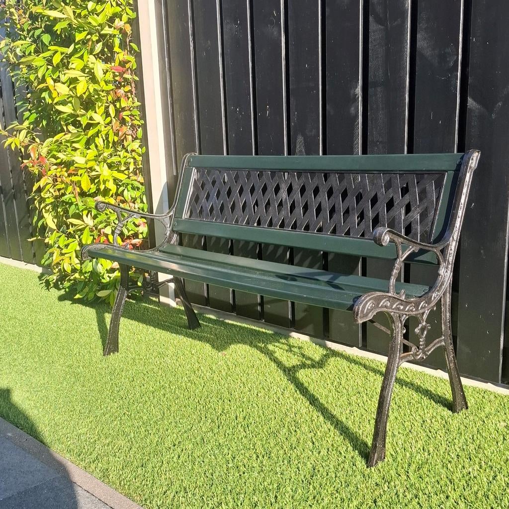 Tuinbank nostalgie parkbank balkon of terras, Tuin en Terras, Tuinbanken, Ophalen, Zo goed als nieuw, Metaal