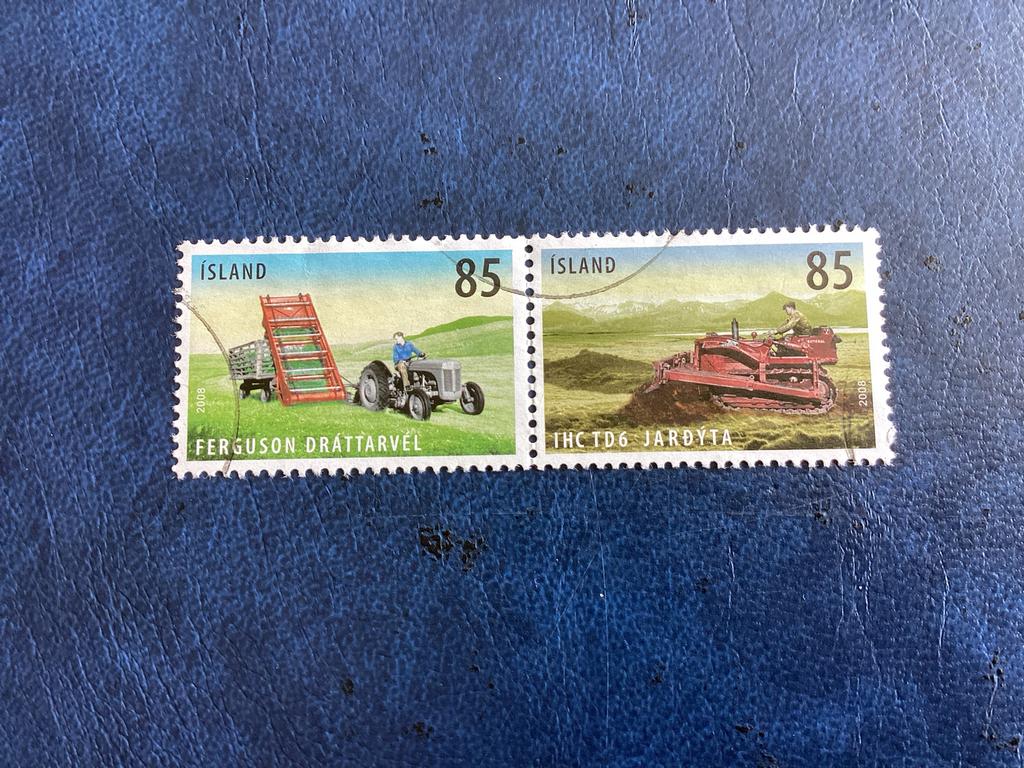 IJsland - 2008 - Tractoren (Ferguson, IHC) - Mi.1195/96, Ophalen of Verzenden, IJsland, Gestempeld
