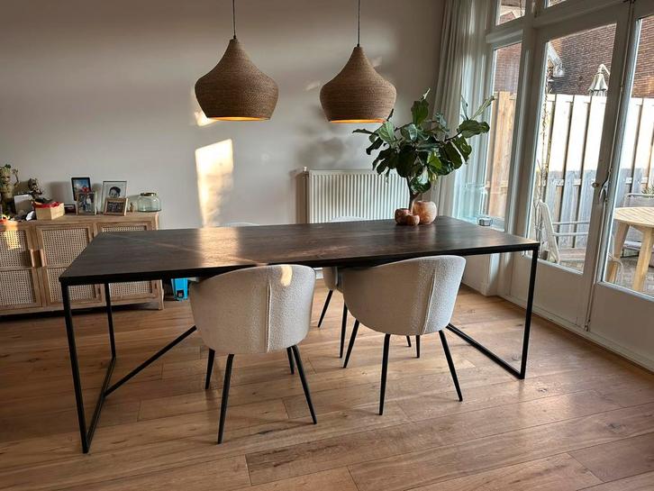 Eettafel, Huis en Inrichting, Tafels | Eettafels, Gebruikt, 50 tot 100 cm, 200 cm of meer, Rechthoekig, Ophalen