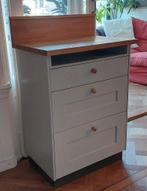 Ladenkastje met houten blad en 3 lades, Ophalen, Gebruikt, 50 tot 100 cm, 3 of 4 laden