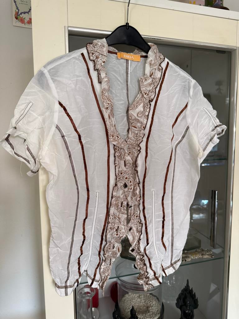 Biba blouse maat M, Ophalen of Verzenden, Zo goed als nieuw, Maat 38/40 (M), Wit