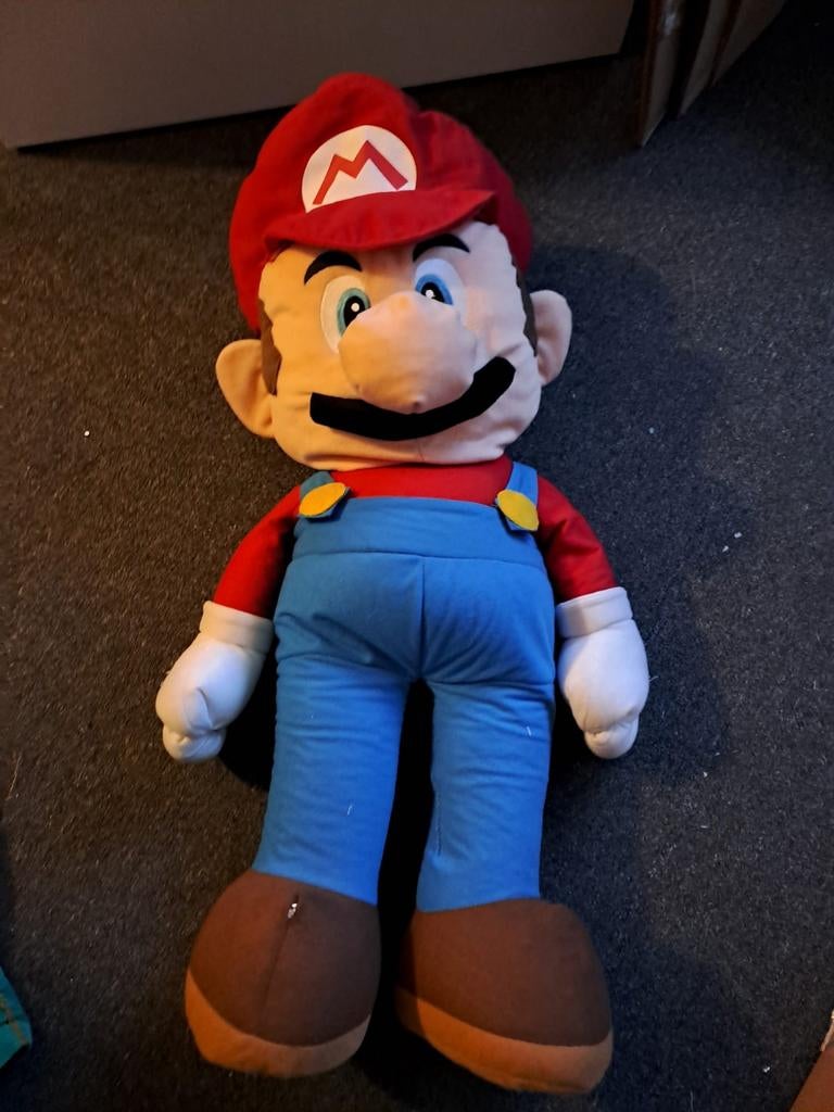 XXL Mario knuffel origineel, Kinderen en Baby's, Speelgoed | Knuffels en Pluche, Disney, Overige typen, Wasbaar, Ophalen of Verzenden