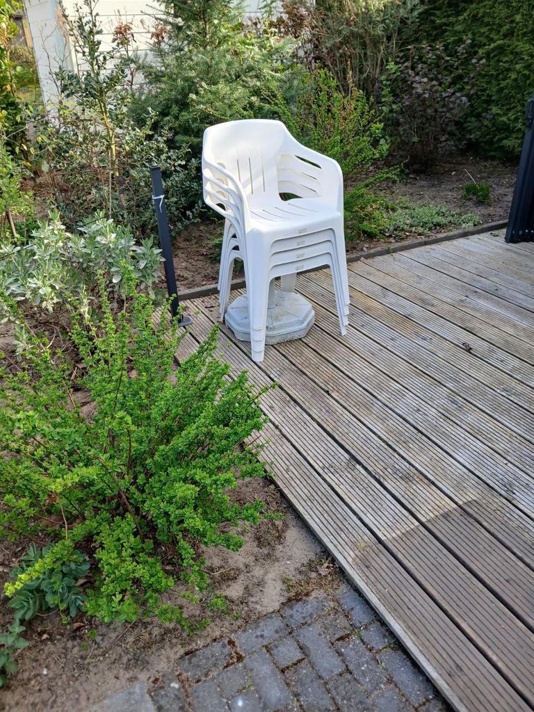 4 leuke Jardin stoelen., Ophalen of Verzenden, Gebruikt, Kunststof