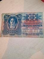 Oostenrijks-Hongaars biljet 20 Kronen 1913 Budapest, Ophalen of Verzenden
