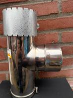 Rvs  T stuk. Afsluit dop   Aansluit stuk, Ophalen, Nieuw, Overige brandstoffen, Pelletkachel