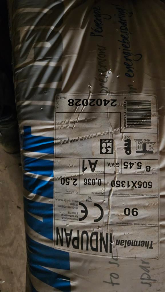 Knauf Thermolan Glaswol Isolatie - 505x1350 mm, 90 mm dik, Ophalen of Verzenden