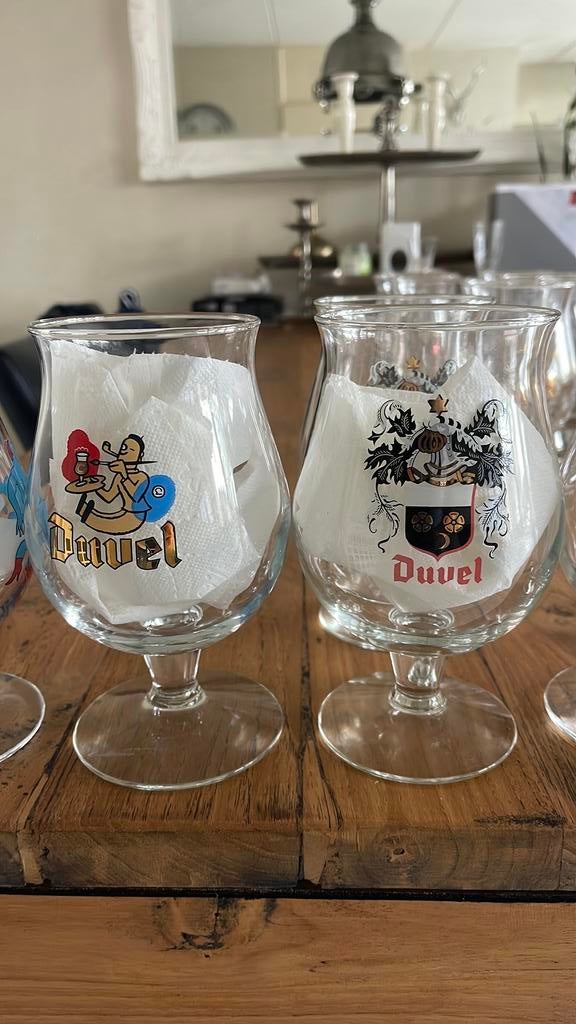 Duvel glazen mee diverse logo’s, Ophalen of Verzenden, Zo goed als nieuw, Glas of Glazen, Duvel