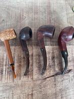 4 oude vintage pijpen, Verzamelen, Rookartikelen, Aanstekers en Luciferdoosjes, Ophalen of Verzenden, Gebruikt, (Water)pijp