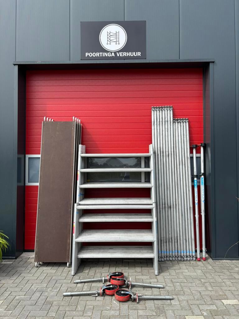 Euroscaffold rolsteiger 10.2 m wh+ (gekeurd ), Doe-het-zelf en Verbouw, Steigers, Gebruikt, Rolsteiger of Kamersteiger, 5 meter of hoger