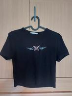 Zwart t-shirtje, Maat 38/40 (M), Zwart, Zo goed als nieuw, Korte mouw