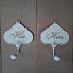 2x Metalen kapstokhaak haak muurhaak His Hers *Etage3*, Huis en Inrichting, ., Ophalen of Verzenden, Zo goed als nieuw, .