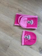 Sjaal en muts kind roze slagharen, Meisje, Ophalen of Verzenden, Zo goed als nieuw, 104 of kleiner