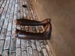 antieke lederen laarzen, met houten mal, Antiek en Kunst, Ophalen of Verzenden