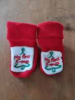 VIB My First X-mas sokjes, Mijn eerste Kerst sokjes NewBorn, VIB, Jongetje of Meisje, Ophalen of Verzenden, Zo goed als nieuw
