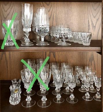 Prachtig glasservies 30-delig Cristal d’arques Pompadour beschikbaar voor biedingen