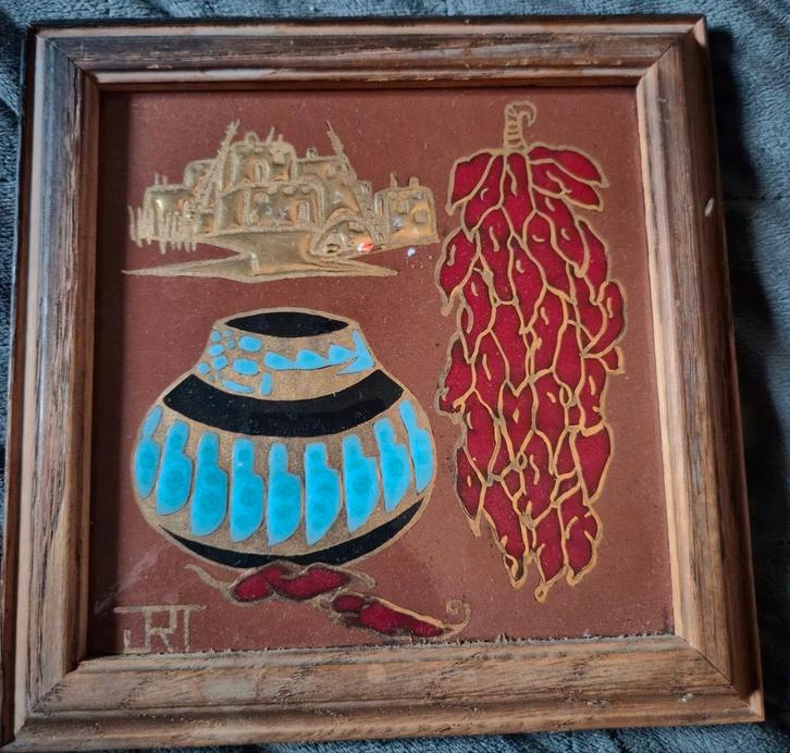 Vintage Cleo Teissedre Keramische Tegel, Antiek en Kunst, Antiek | Woonaccessoires, Ophalen