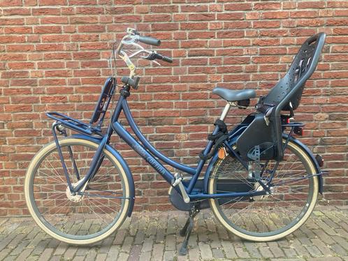 Cortina Moederfiets met Kinderzitje, Fietsen en Brommers, Fietsen | Dames | Damesfietsen, Gebruikt, Overige merken, Versnellingen