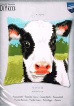 Cado vervaco borduurpakket kussen, koe zwart/wit 738, Hobby en Vrije tijd, Borduren en Borduurmachines, Ophalen of Verzenden, Nieuw