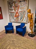 Torasen Design Fauteuils Cobalt Blauw Set van 2, Huis en Inrichting, Ophalen, Hout, 75 tot 100 cm, Zo goed als nieuw