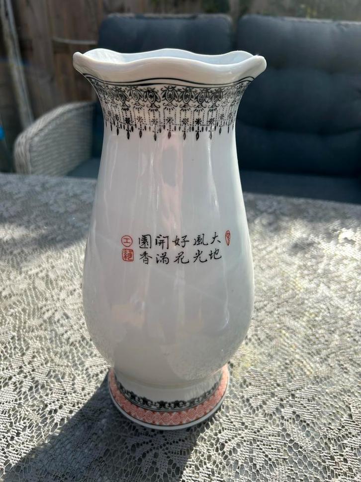 Antieke Chinese Vaas met Kraanvogels, Antiek en Kunst, Antiek | Vazen, Ophalen of Verzenden