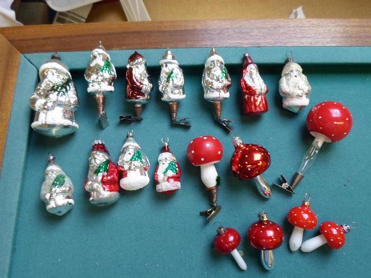 Kerstmannetjes   en  Paddenstoelen.    OUD., Diversen, Kerst, Gebruikt, Ophalen of Verzenden