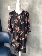 Norah zwart gebloemde lange blouse/tuniek maat 40, Maat 38/40 (M), Zwart, Ophalen of Verzenden, Norah