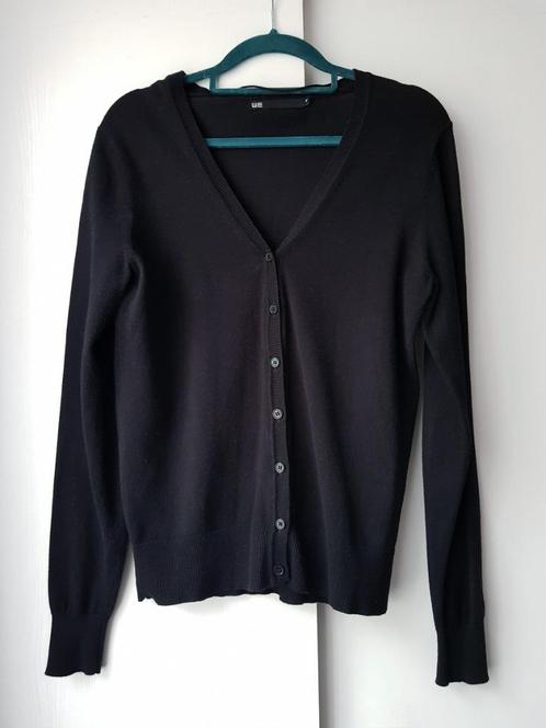 WE Fashion zwart cardigan Rebecca gebreid M, Kleding | Dames, Truien en Vesten, Zo goed als nieuw, Maat 38/40 (M), Zwart, Ophalen of Verzenden
