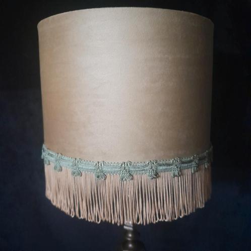 Unieke lampenkap vintage boudoir stijl goud groen fluweel, Huis en Inrichting, Lampen | Lampenkappen, Nieuw, Minder dan 25 cm