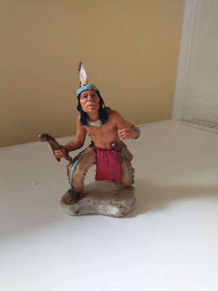 Castagna western en indianenbeelden, ca. 14 - 16 cm, Verzamelen, Beelden en Beeldjes, Gebruikt, Ophalen