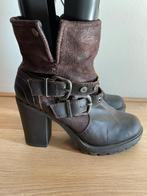 Sch50 - Bruine leren Replay laarzen maat 39 (1), Kleding | Dames, Schoenen, Ophalen of Verzenden, Zo goed als nieuw, Bruin, Hoge laarzen