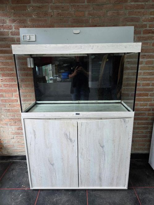 Aquatlantis aquarium met onderkast grijs, Dieren en Toebehoren, Vissen | Aquaria en Toebehoren, Gebruikt, Leeg aquarium, Ophalen