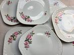 Vintage 4kante borden,, Ophalen of Verzenden, Gebruikt, Overige stijlen, Bord(en)