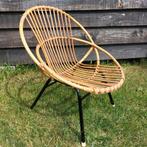 Vintage rotan roho Noordwolde stoeltje, Huis en Inrichting, Stoelen, Ophalen, Gebruikt, Bruin, Riet of Rotan