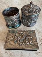 Douwe Egberts Verzilverde Set, Antiek en Kunst, Antiek | Goud en Zilver, Ophalen of Verzenden, Zilver