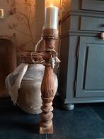 Oude balluster, sokkel, pilaster. Hout 80cm, Huis en Inrichting, Lampen | Tafellampen, Ophalen, Zo goed als nieuw, Hout, 75 cm of meer