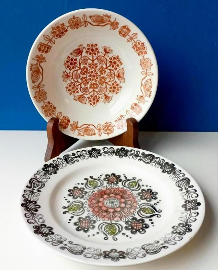 Bowl bordje/Broadhurst Ironstone/Wayfarer & Romany/Winkle, Huis en Inrichting, Keuken | Servies, Gebruikt, Bord(en), Ophalen of Verzenden