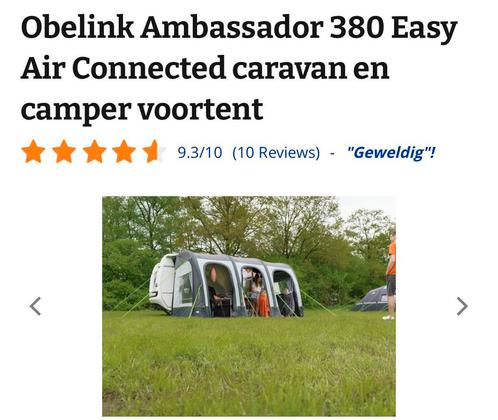 Obelink Ambassador 380 Easy Air Connected 1 keer gebruikt, Caravans en Kamperen, Tenten, Zo goed als nieuw, Ophalen