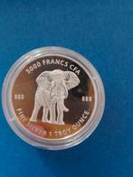 Chad olifant 2019 1 oz zilver, Ophalen of Verzenden, Zilver