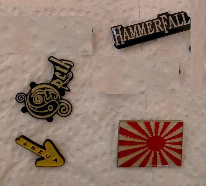 Opeth Hammerfall Arzua Japan kleine pins metal rock muziek, Verzamelen, Speldjes, Pins en Buttons, Zo goed als nieuw, Ophalen of Verzenden
