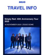 2x 40th Anniversary Simply Red Ziggo dome kaartjes VAK 212, Tickets en Kaartjes, Twee personen, November
