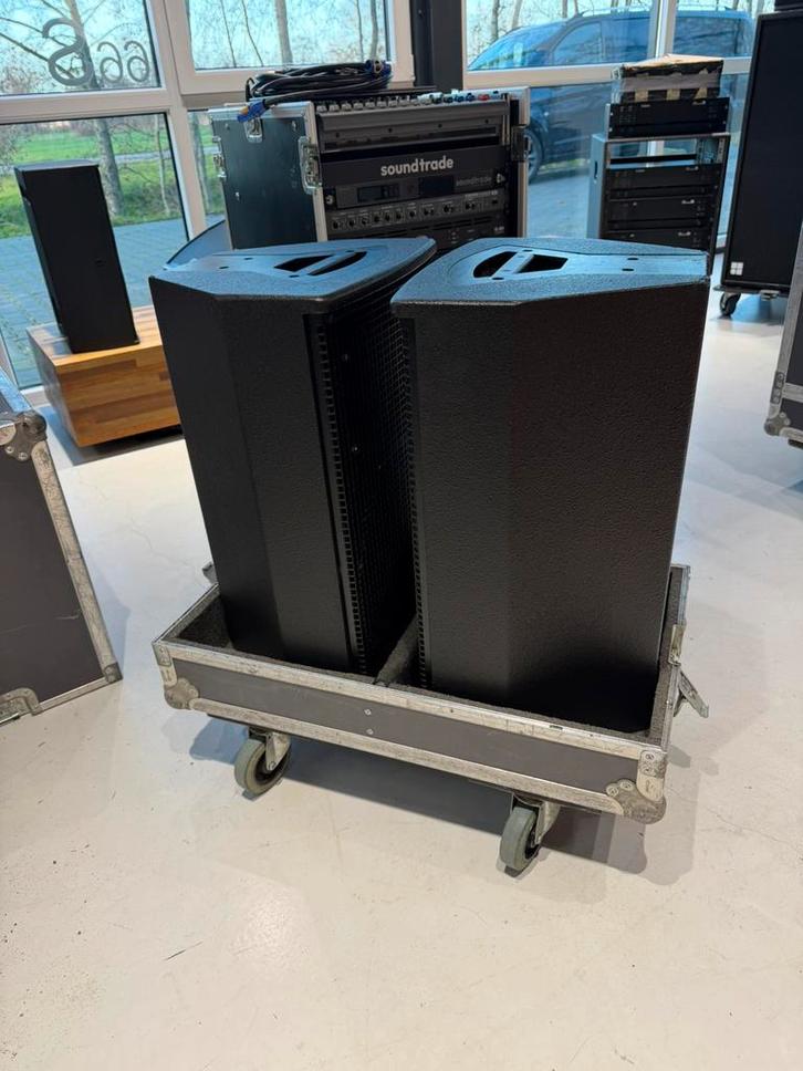 2x D&B audiotechnik C602 LS in flightcase, Audio, Tv en Foto, Luidsprekers, Zo goed als nieuw, Front, Rear of Stereo speakers