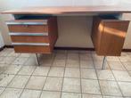 Vintage Mid Century bureau ca 130b 60d 75h palissander hout, Huis en Inrichting, Bureaus, Ophalen, Gebruikt, Bureau