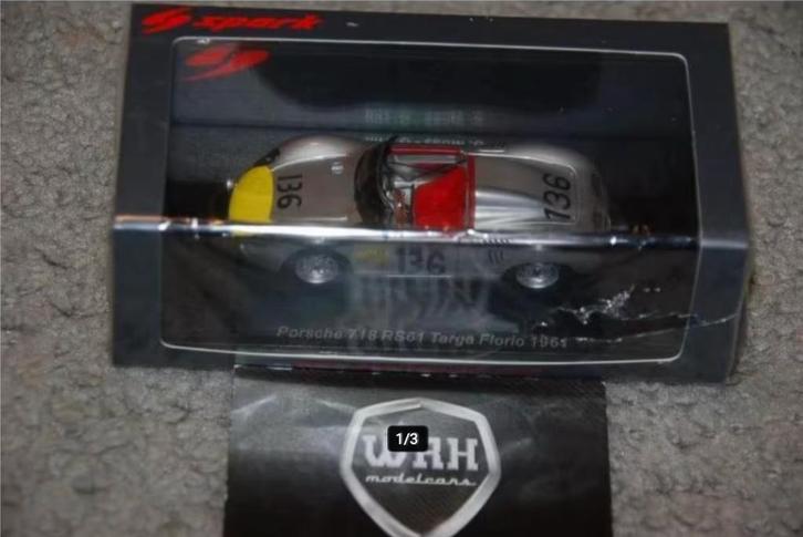 SALE !! PORSCHE 718 TARGA FLORIO SPARK S4149 WRH, Hobby en Vrije tijd, Modelauto's | 1:43, Nieuw, Auto, Overige merken, Verzenden