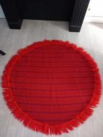Vintage vloerkleed rond, Huis en Inrichting, Stoffering | Tapijten en Kleden, Rond, Ophalen of Verzenden, Zo goed als nieuw, Rood