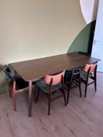 Beliani Donker walnoothout Eettafel 200cm, Gebruikt, 200 cm of meer, Vijf personen of meer, Rechthoekig